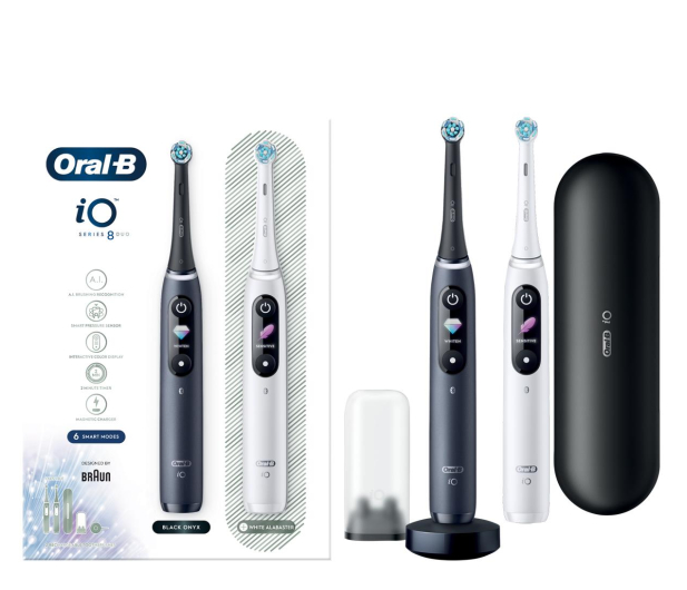 Oral-B Zestaw iO Series 8 czarny+biały - 1163008 - zdjęcie